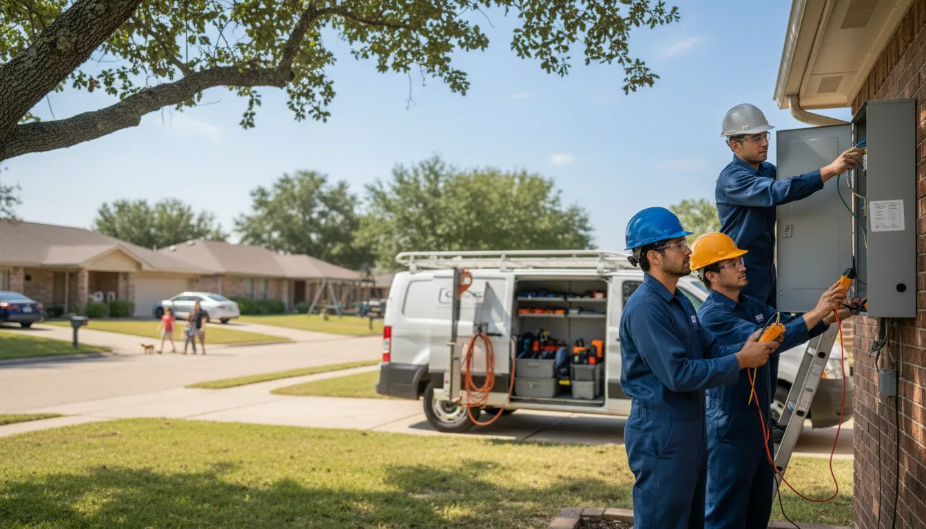 Certified electrician providing emergency electrical services in Henley, MO